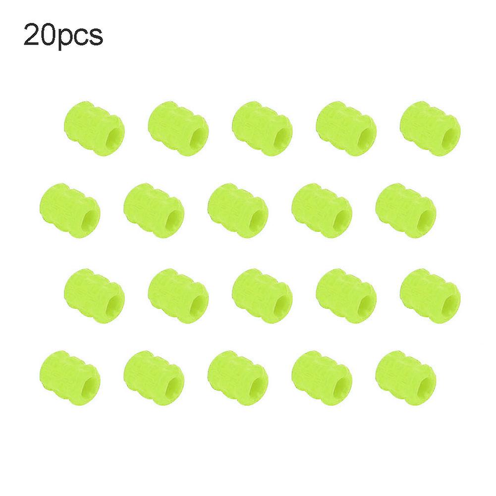 20pcs Rc121 Silicone Mountain Road Bicycle Frame Protective Cover Bike Sleeve Cable Brake Line Tube Protectorgreen (luminous)