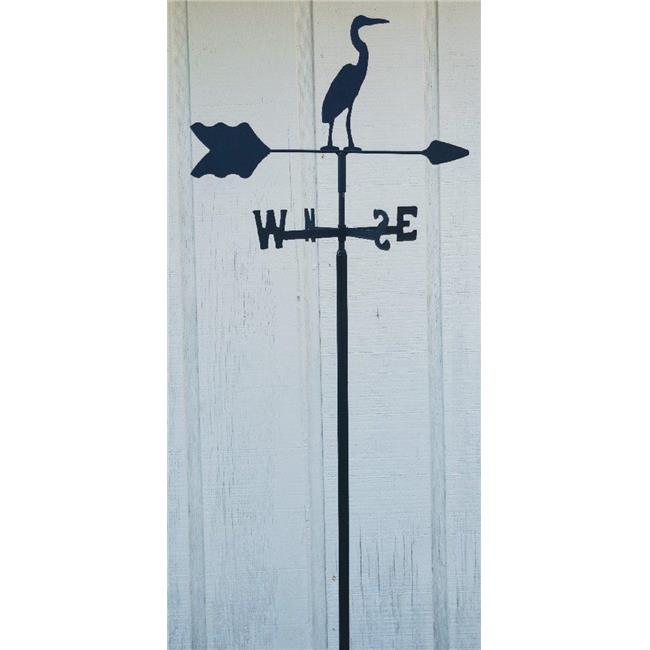 The Lazy Scroll egretin Egret Garden Mount Weathervane