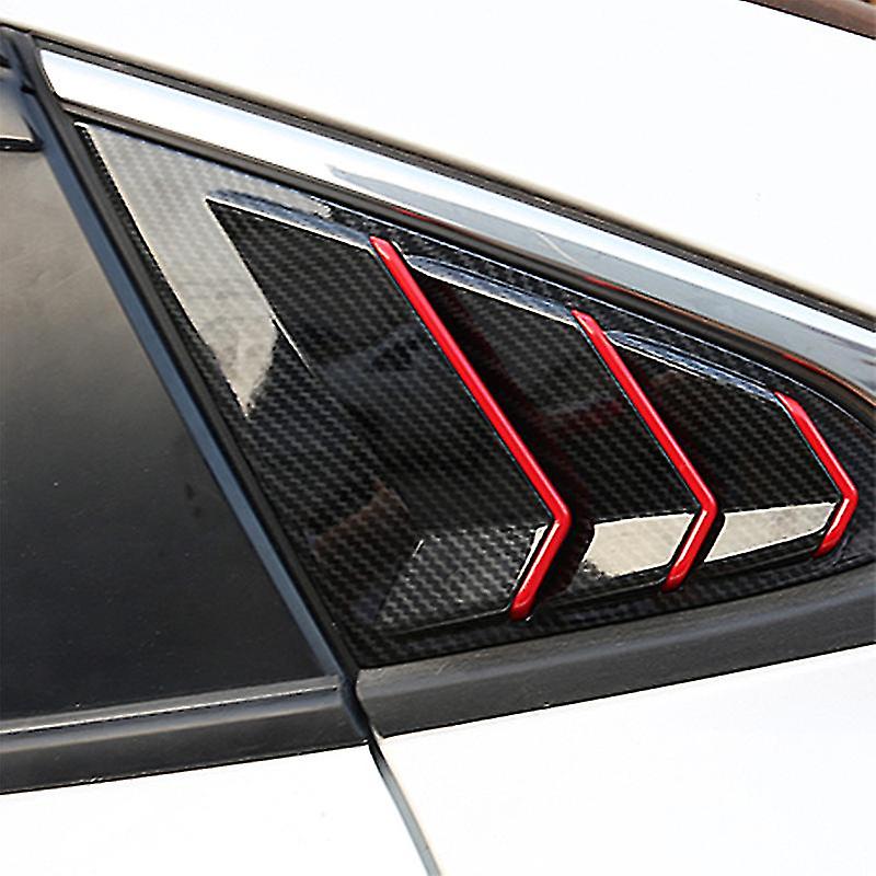 Rear Window Triangular Carbon Fiber With Red Line For 10th 2017 2018 2019 Window Blinds Triangular