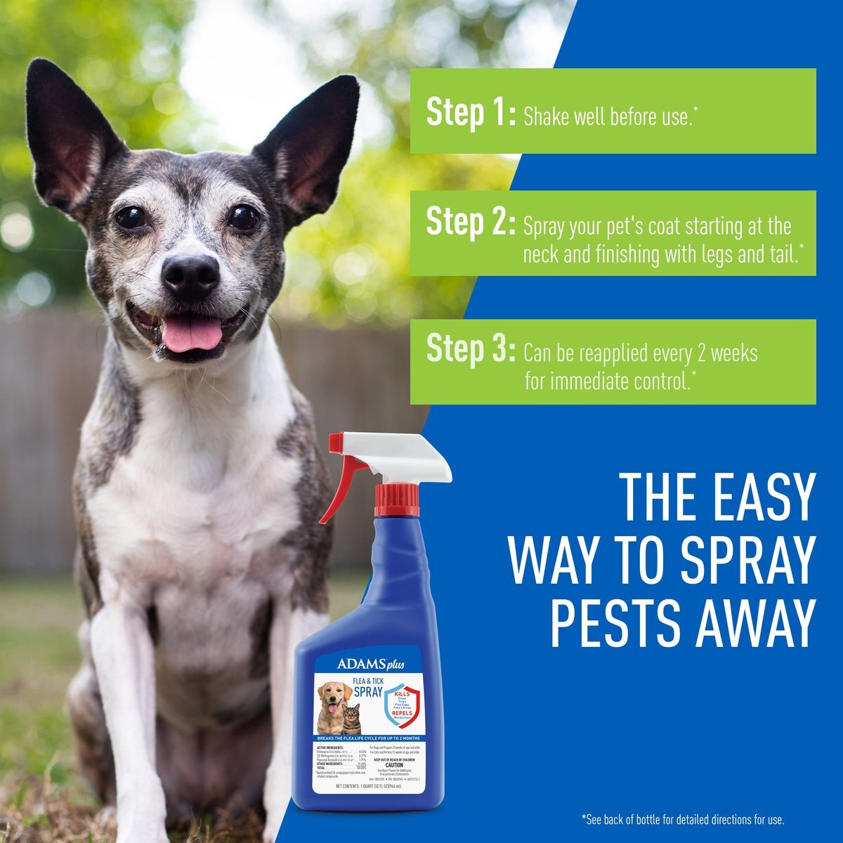 Adams Topical Flea and Tick Spray for Dogs and Cats