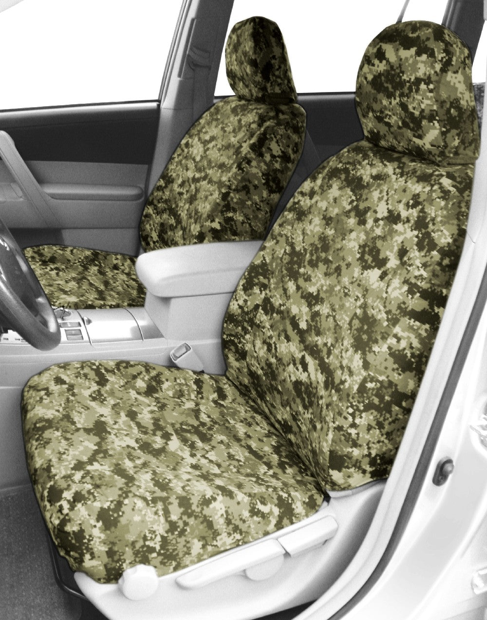 1997-2002 Jeep Wrangler Front Row Buckets Forest Insert and Trim Camouflage Custom Seat Cover