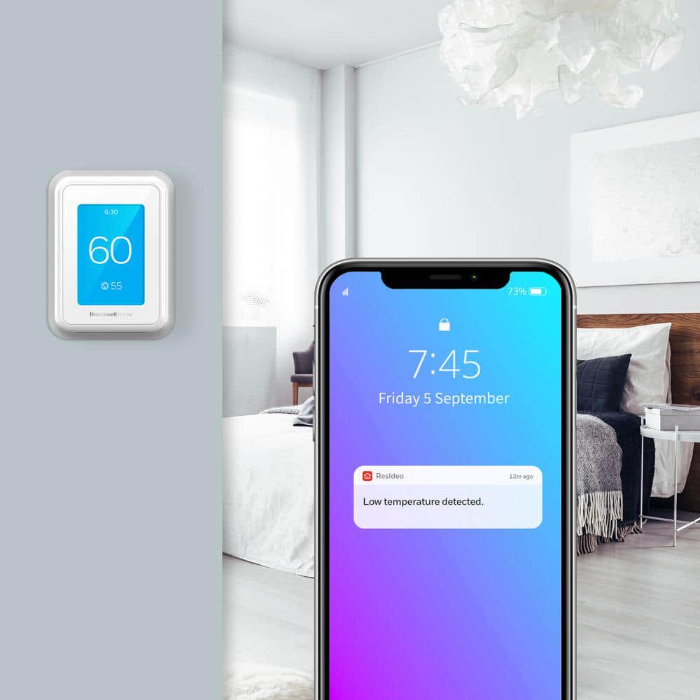 Honeywell Home T9 WiFi 7Day Programmable Smart Thermostat with Touchscreen Display and Smart Room Sensor