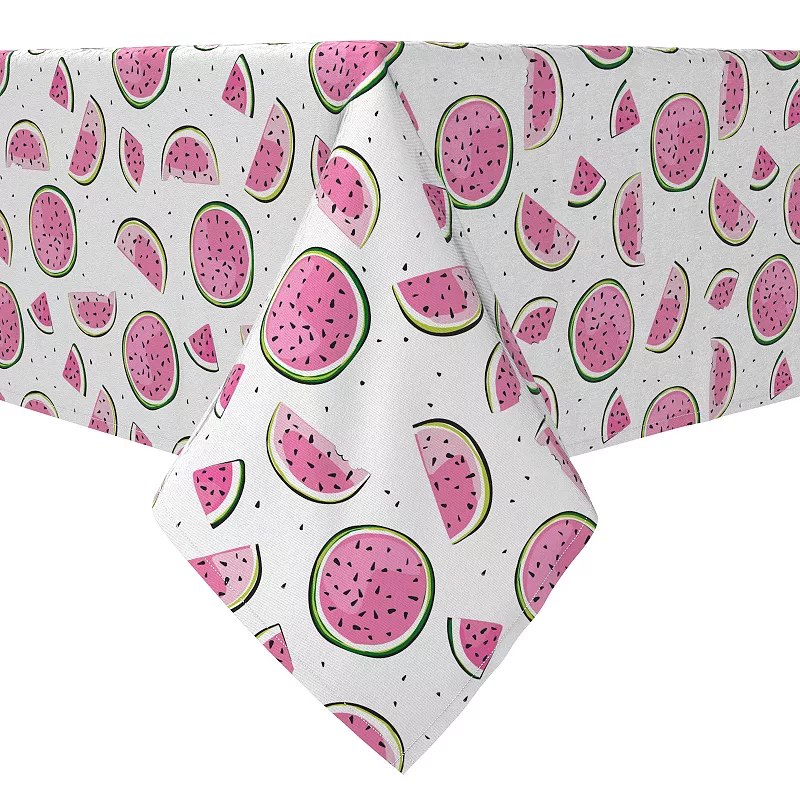 Rectangular Tablecloth， 100% Cotton， Watermelon Dessert