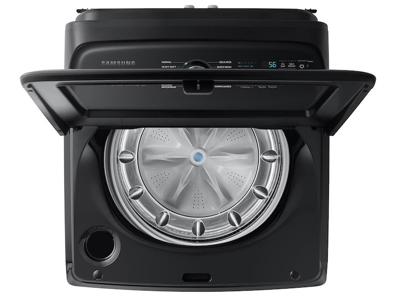 Samsung WA52DG5500AVUS 5.2 Cu. Ft. Large Capacity Smart Top Load Washer With Super Speed Wash In Brushed Black