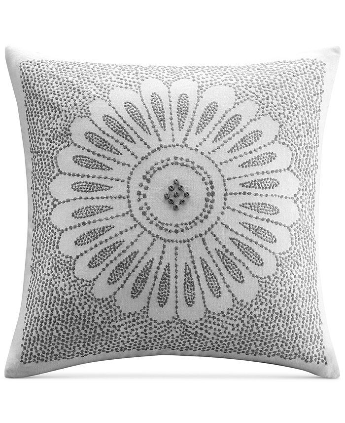 INK+IVY CLOSEOUT! Sofia Embroidered Cotton Decorative Pillow， 20