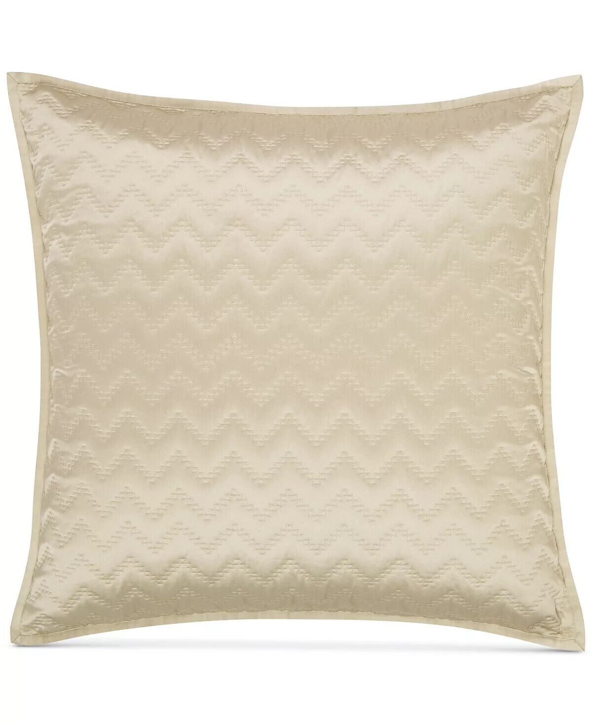 Hotel Collection Distressed Chevron Quilted Cotton Pillow Sham EURO Champagne