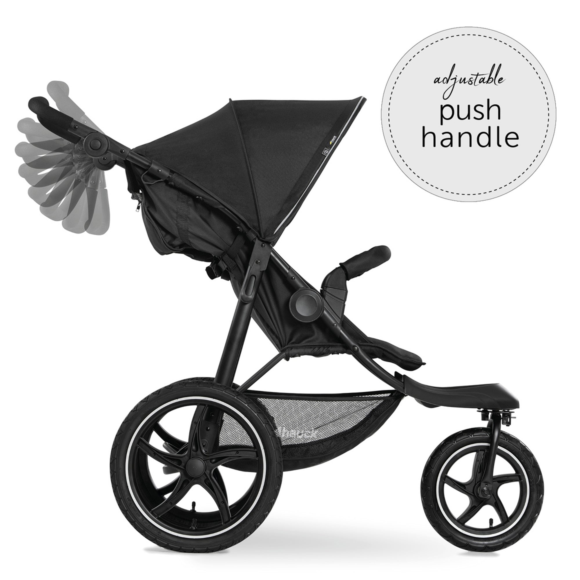 hauck Compact Foldable Tricycle Jogger Buggy Stroller Pushchair, Black(Open Box)