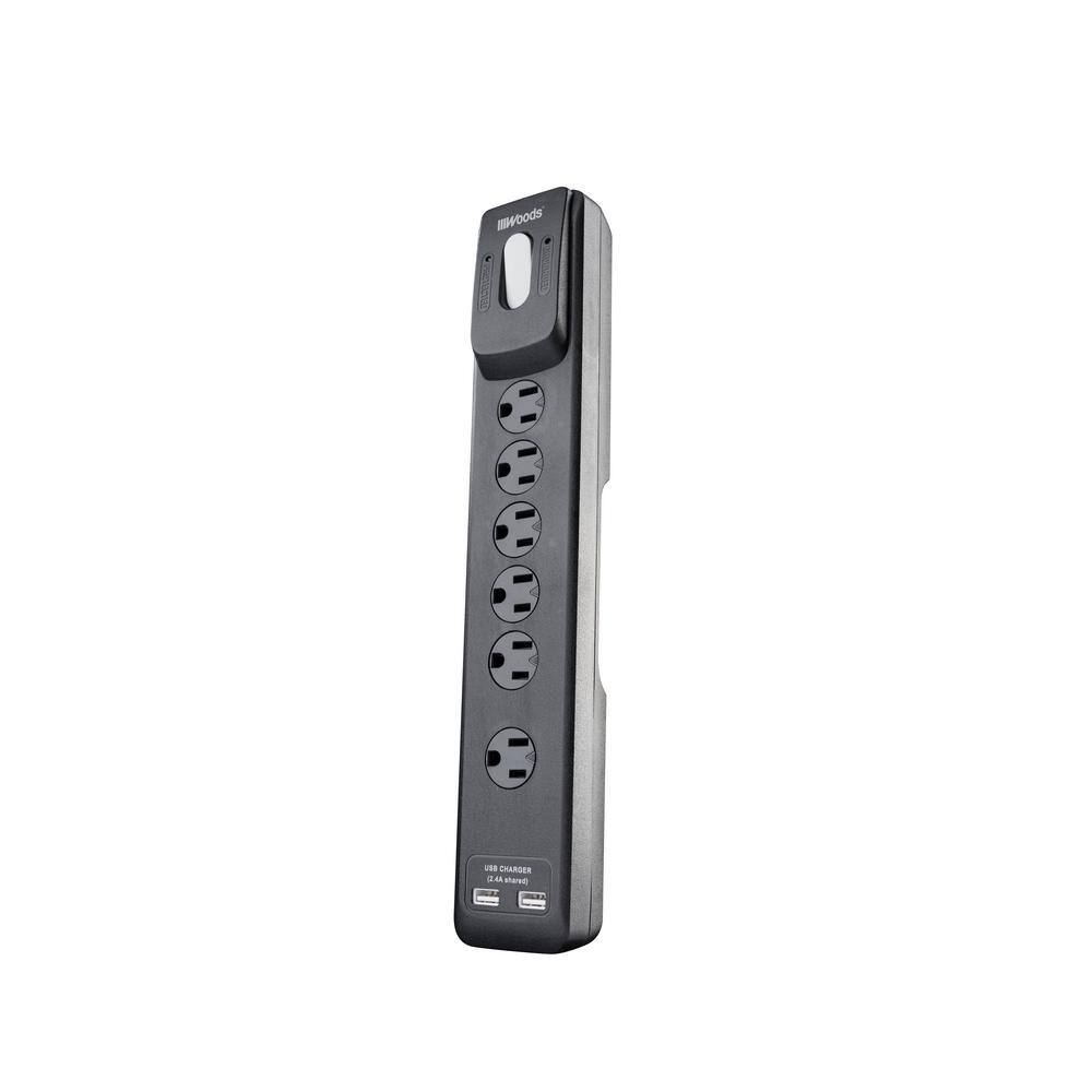 Woods 6-Outlet Surge Strip 41495