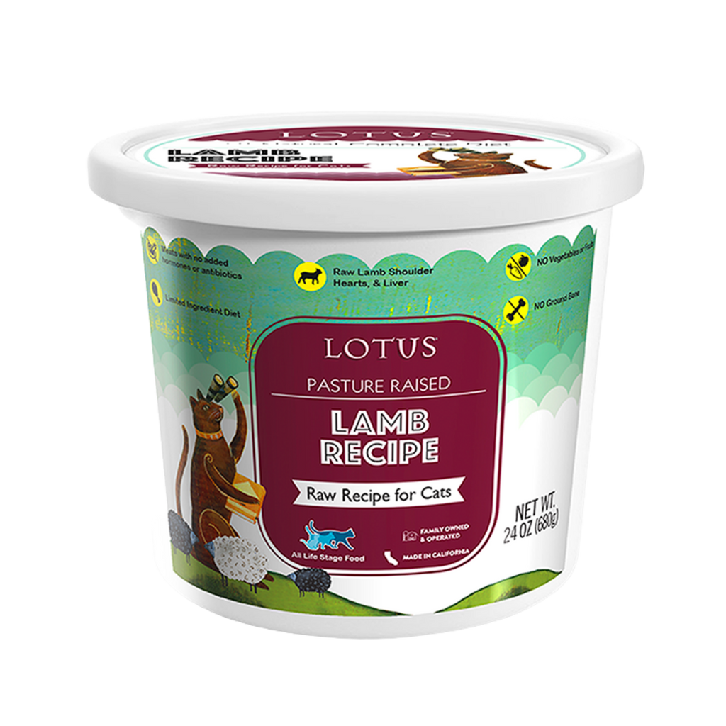 Lotus Lamb Raw Cat Food 24oz