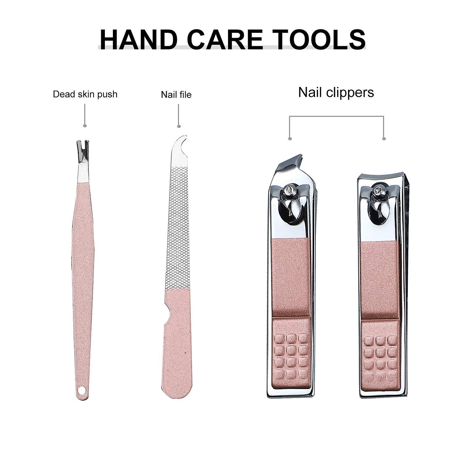 Manicure Set Nail Clippers Pedicure Kit Stainless Steel Toenail Clippers Kit， Men And Women Professional Fingernails Grooming Kits， Nail Care Tools Wi