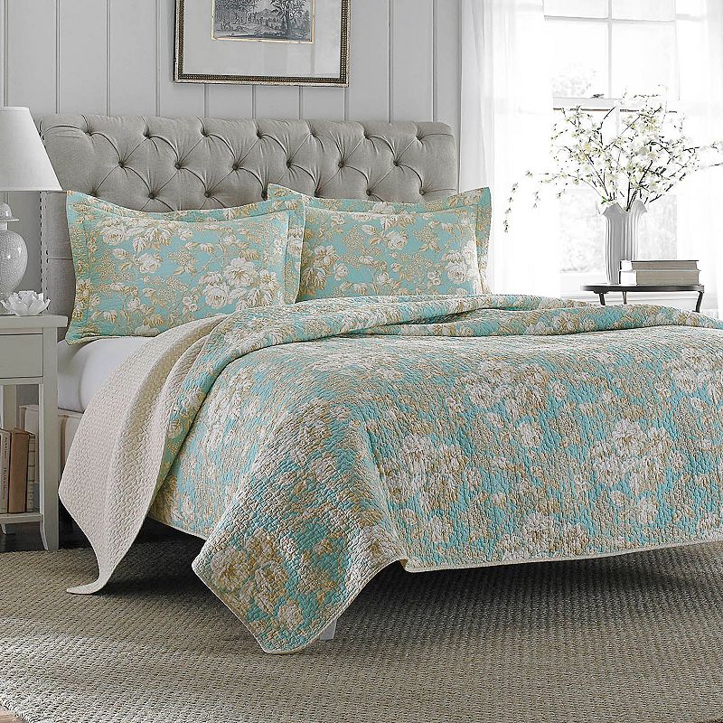 Laura Ashley Brompton Serene Reversible Quilt Set