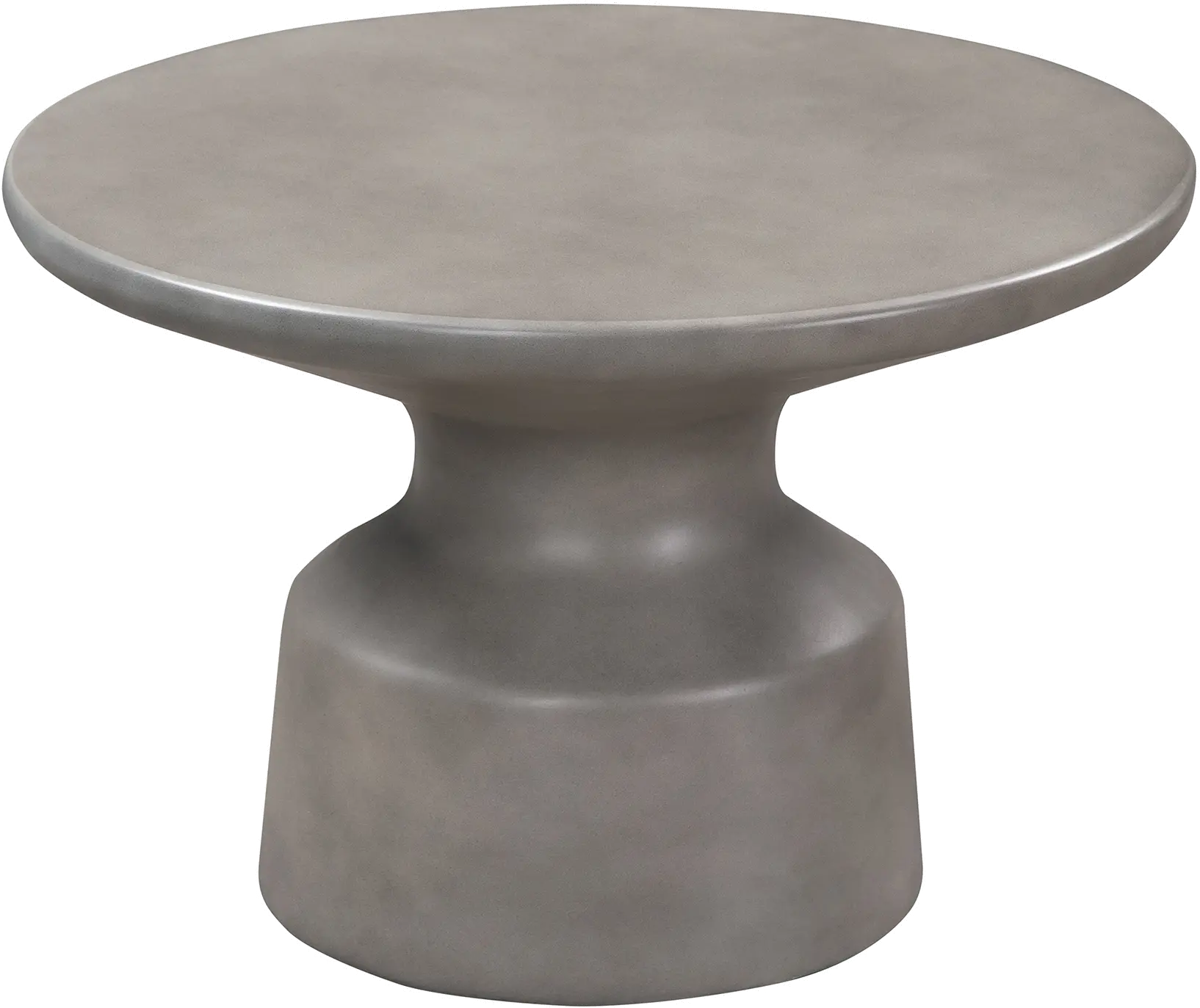 Sephie Round Gray Concrete Pedestal Coffee Table