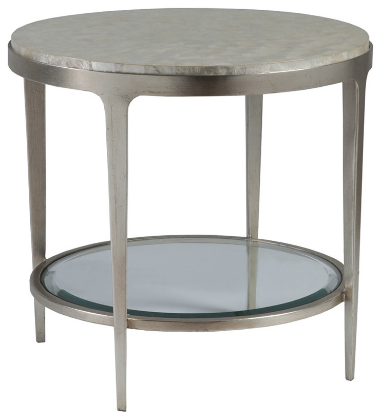 Gravitas Round End Table   Contemporary   Side Tables And End Tables   by Lexington Home Brands  Houzz