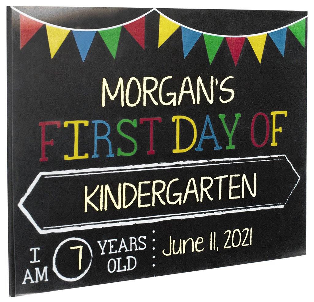 Malden  First/Last Day of Kindergarten Reversible Chalk Sign 10X8