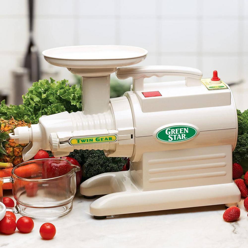 Tribest Greenstar Original 24 fl. oz. White Cold Press Juicer GS-1000-B