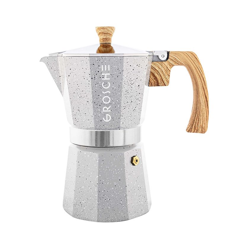 GROSCHE Milano Stone Stovetop Espresso 9-Cup Moka Pot Coffee Maker