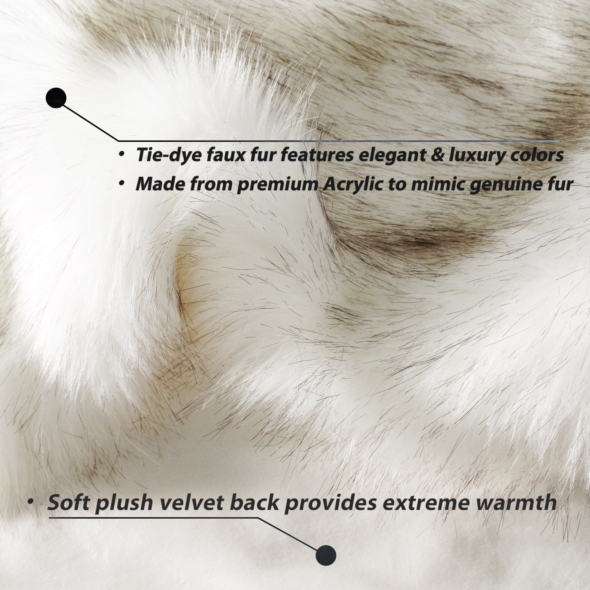 Battilo Luxury White Faux Fur Blanket for Bed， Extra Large Super Soft Fluffy Cozy Fall Thick Warm Faux Fur Throw Blankets for Couch， Bed Reversible to Plush Velvet (60