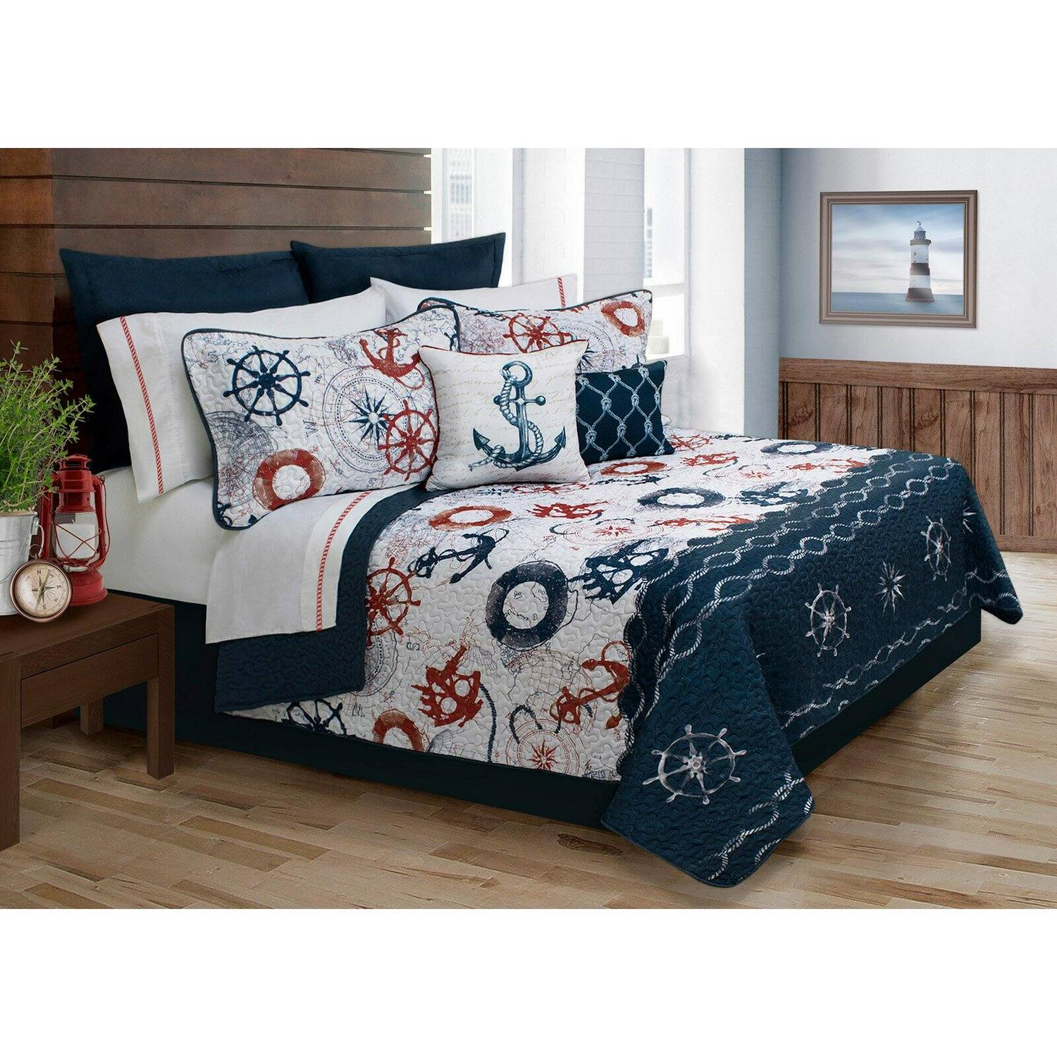 Ocean Club Anchor Quilt Set by Safdie and Co