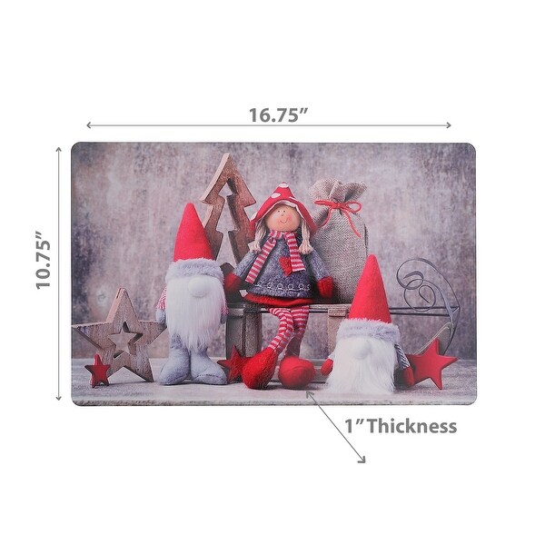 Christmas Plastic Placemat Gnome Plushes