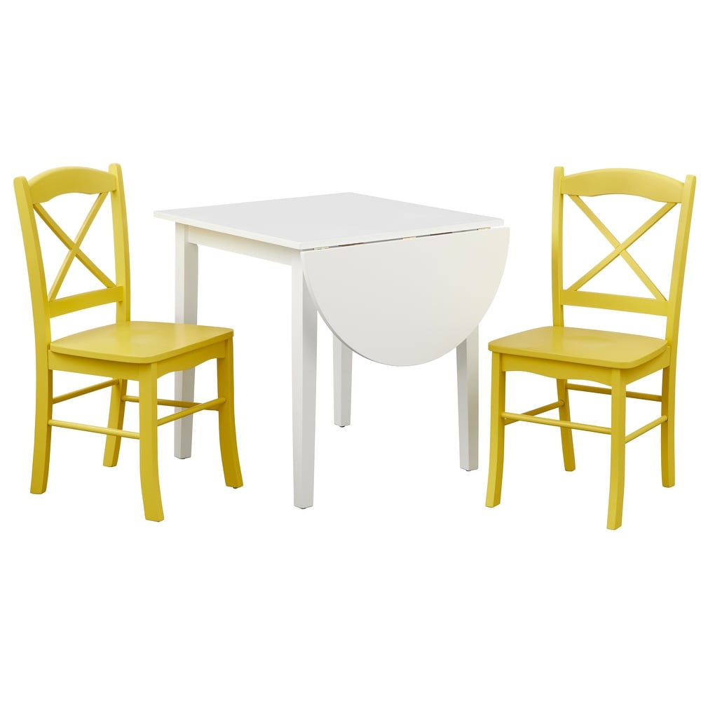 Simple Living Country Cottage Drop Leaf 3 piece Dining Set