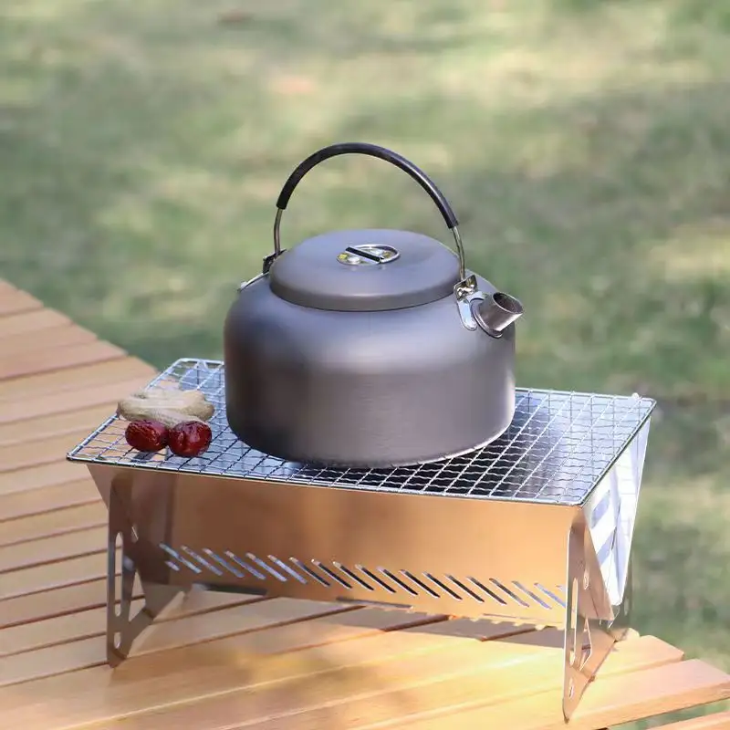 Portable Mini BBQ Charcoal Grill Stainless Steel Roast Stove for Camping Patio Outdoor