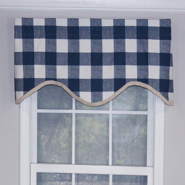 Rod Pocket Valance 50 quot X 17 quot Navy By Rlf Home