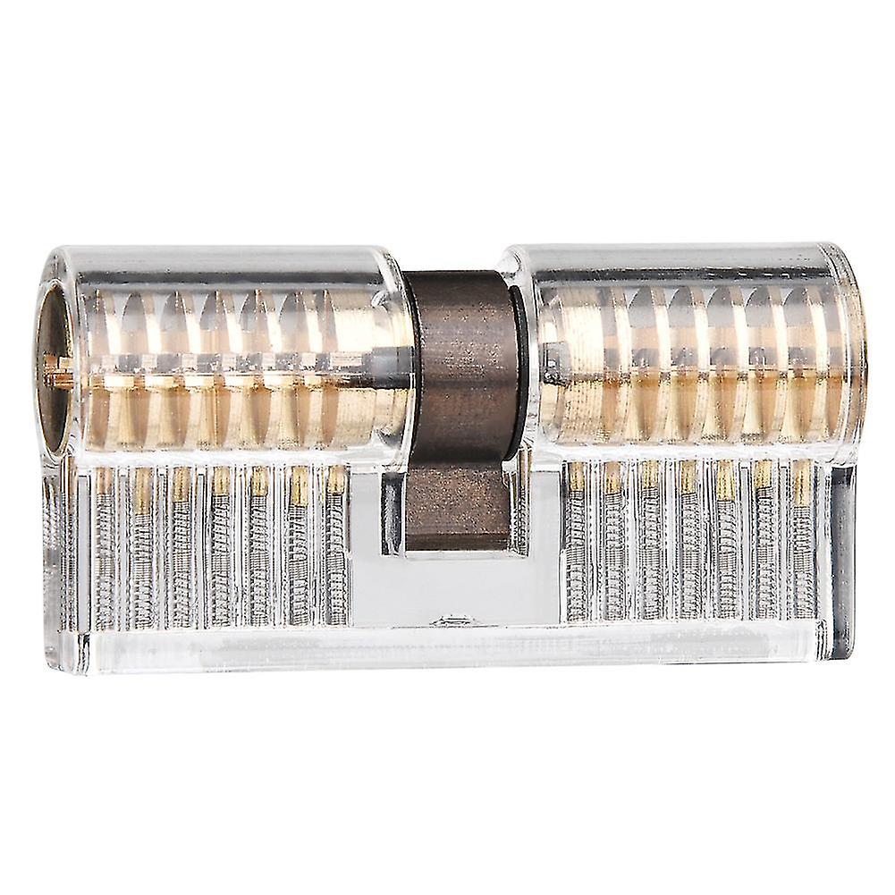 Copper Acrylic Teaching Transparent Lock A/B Double Sides Training Practical Lock with 2 Keys