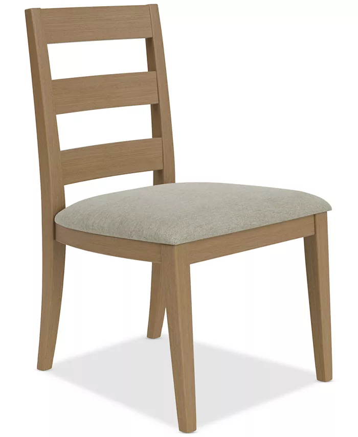 Furniture Davie 54 Round Dining 5pc Set (Table + 4 Side Chair Upholstered Seat Ladder Back)