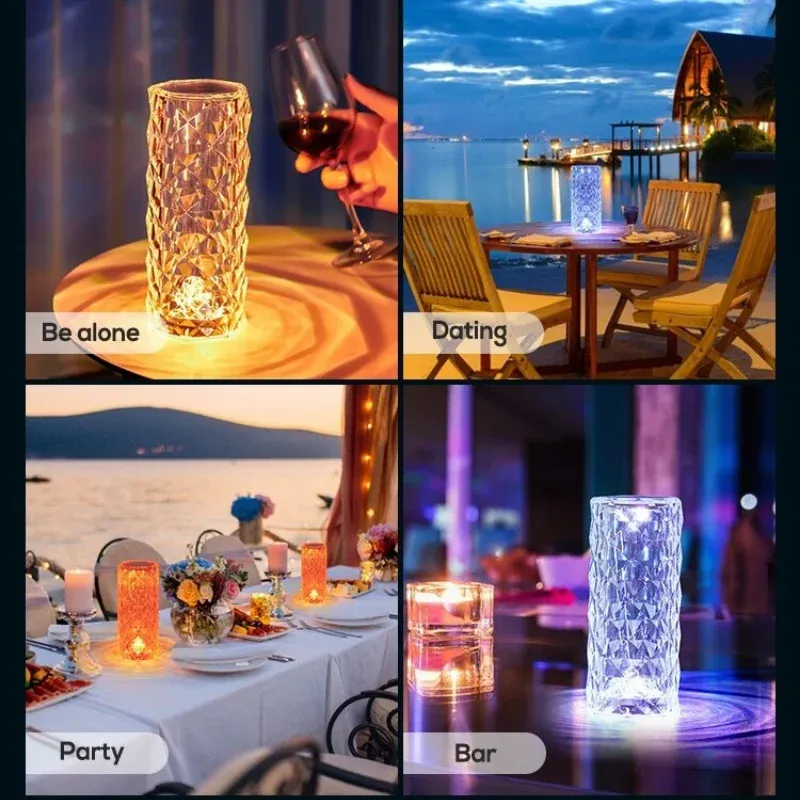 🔥 BIG SALE - 49% OFF🔥16 Colors Rose Rays Crystal Diamond Table L