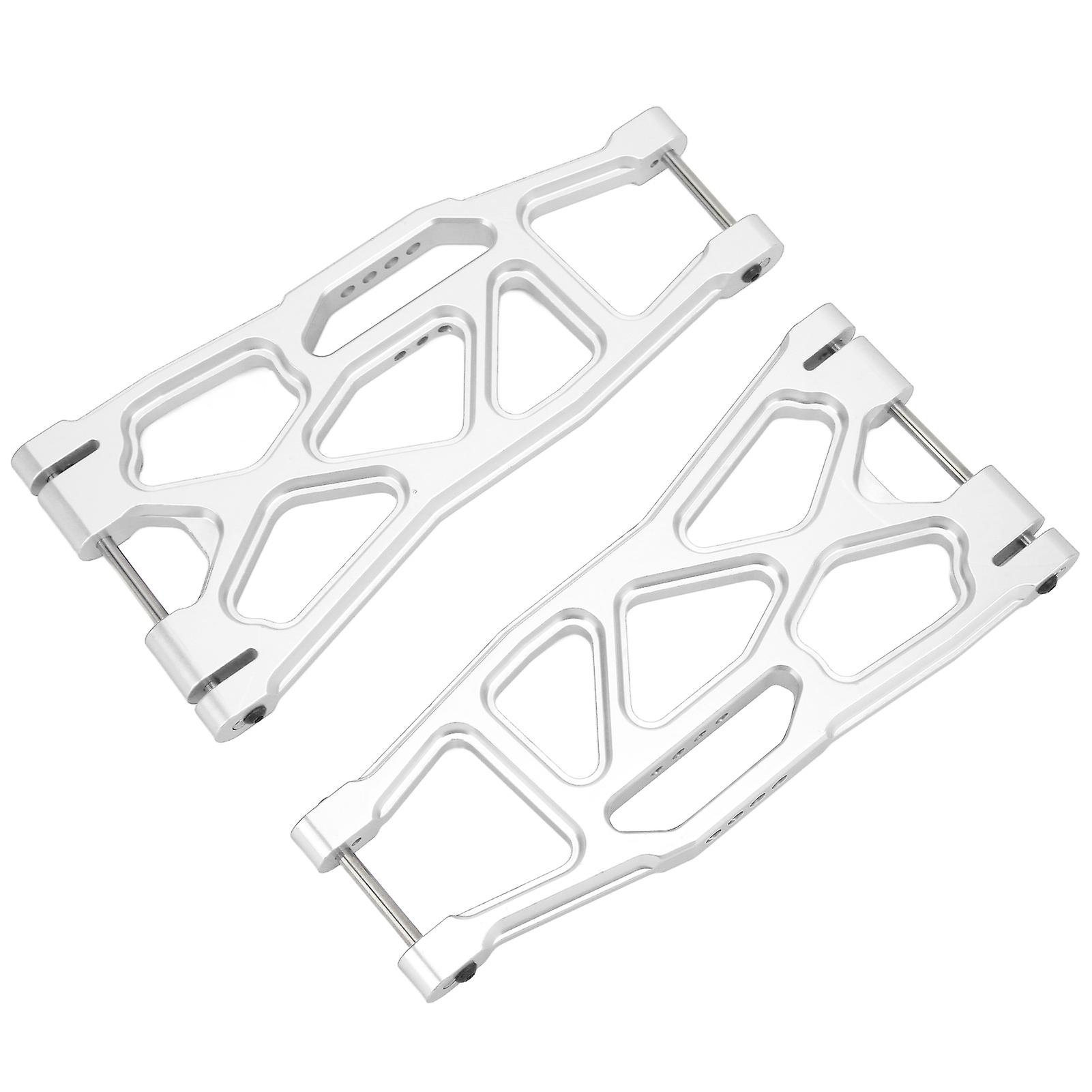 2pcs Rc Metal Front Rear Lower Suspension Arms For Traxxas 1/5 Rc Car Upgrade Partssilver