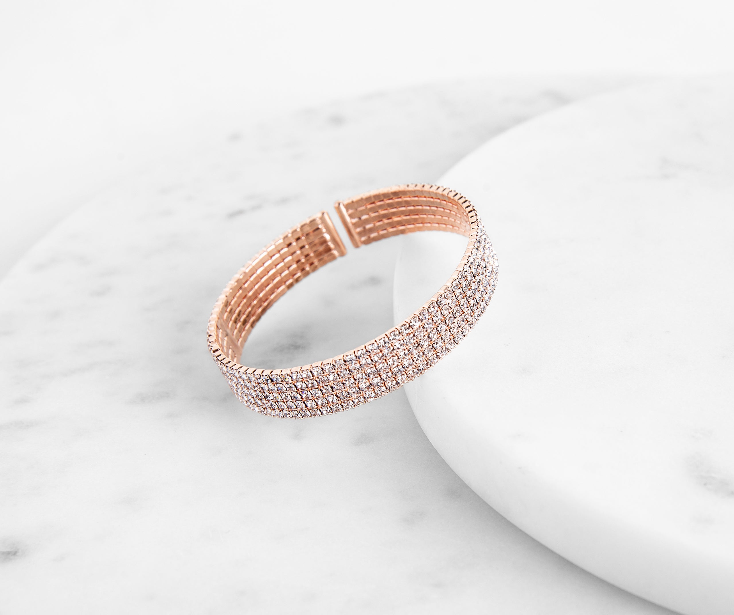 Rows of Radiance Cuff Bracelet