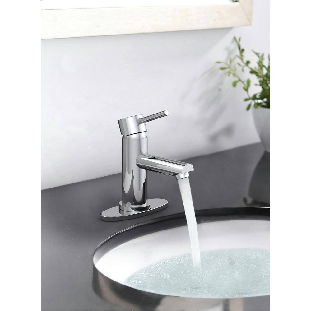 PRIVATE BRAND UNBRANDED Cartway Single-Handle Single Hole Bathroom Faucet in Chrome 501134CL