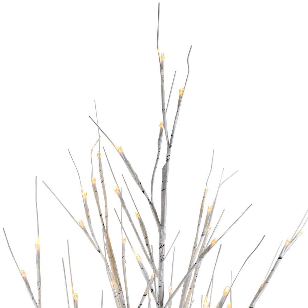 6 ft. Lighted Christmas White Birch Twig Tree Outdoor Decoration - Warm White LED Lights 34289209