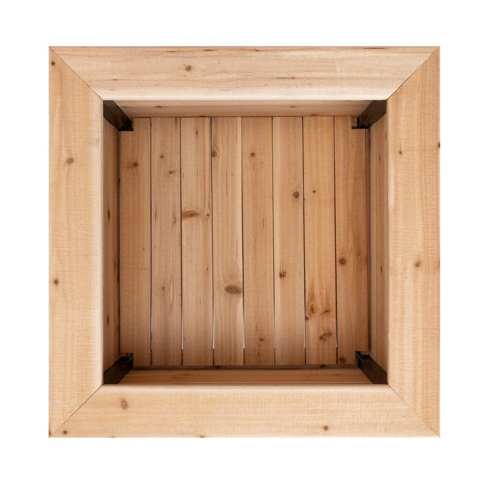 Outdoor Essentials Haven 25 in. x 25 in. x 27 in. Square Cedar Planter Box 508743