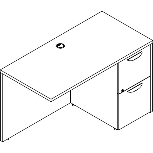 Lorell Prominence 2.0 Mahogany Laminate Right Return - 2-Drawer (PR2448RMY)