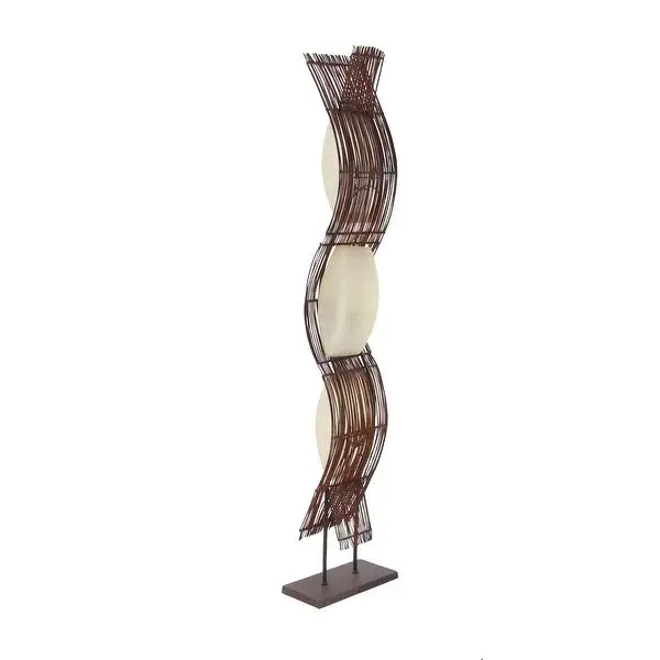 Brown Bamboo Coastal Floor Lamp 67 x 17 x 7 - 17 x 67