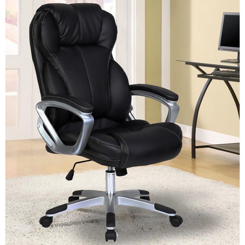 Ergonomic High Back Executive Office Chair  Conference Room Rolling Armchair with Tilt and Lumbar Support