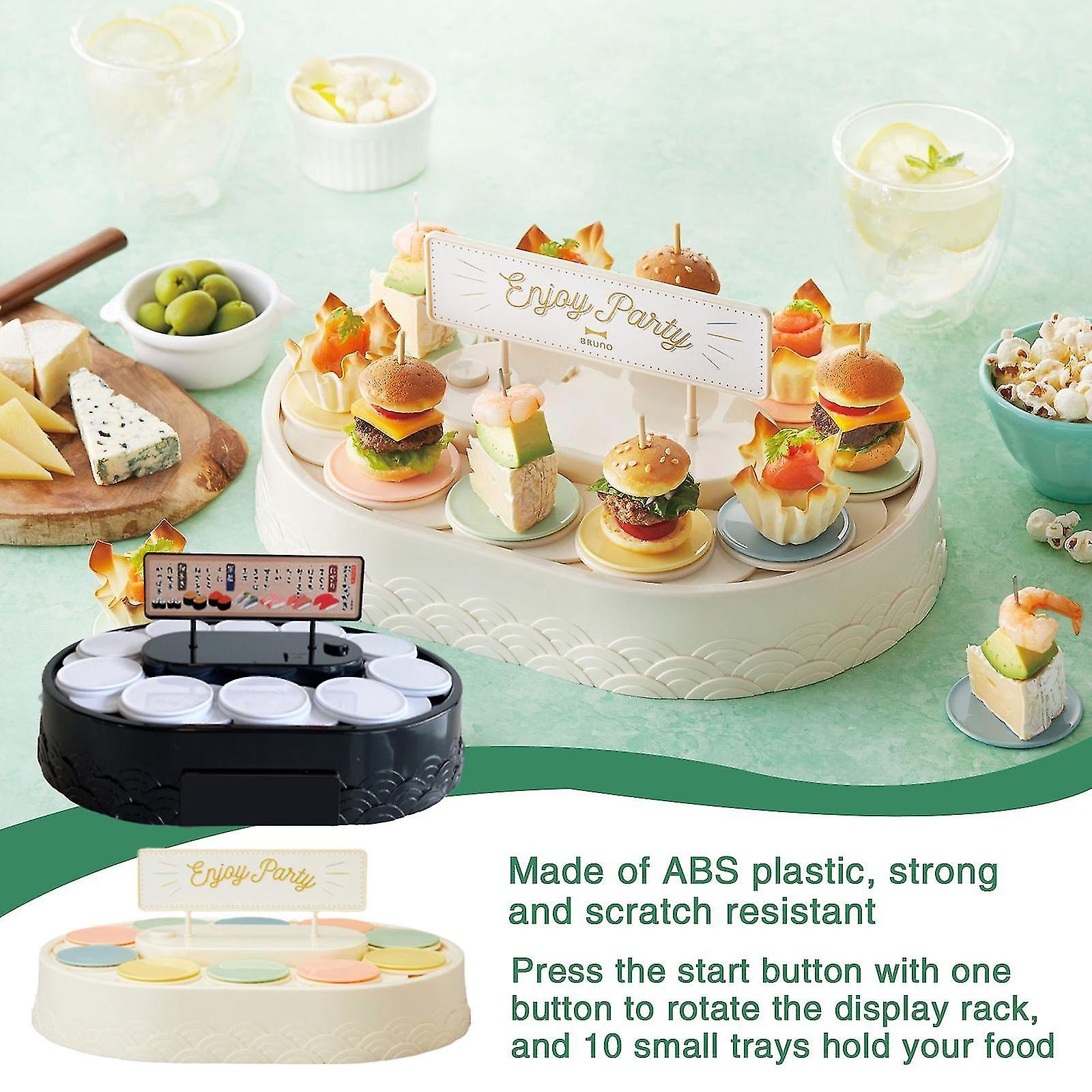 Conveyor Sushi Machine Automatic Rotary Dessert Cake Display Stand Plates For Wedding Party Birthday