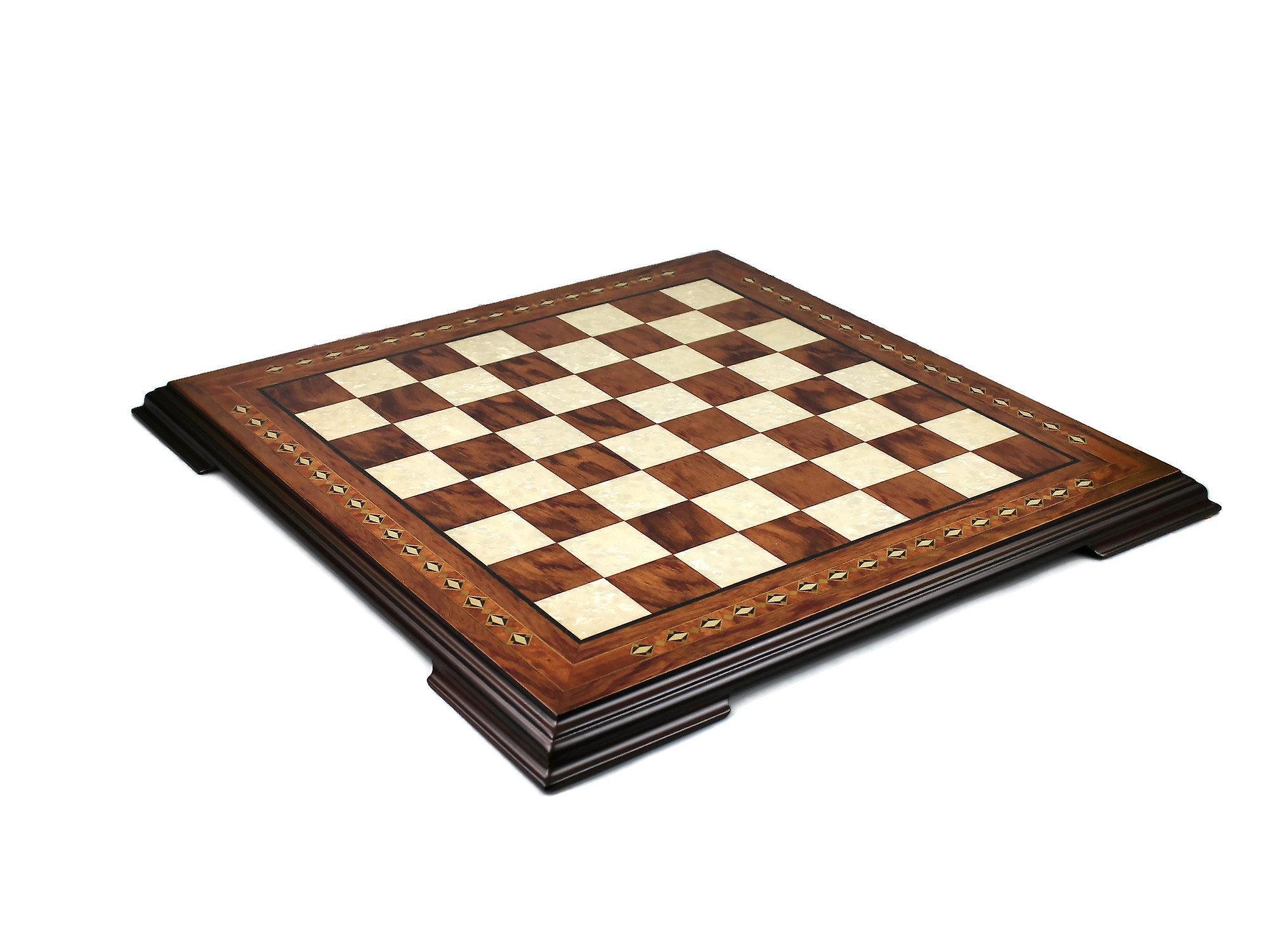 Wooden Helena Chess Board Rosewood 17 Inch