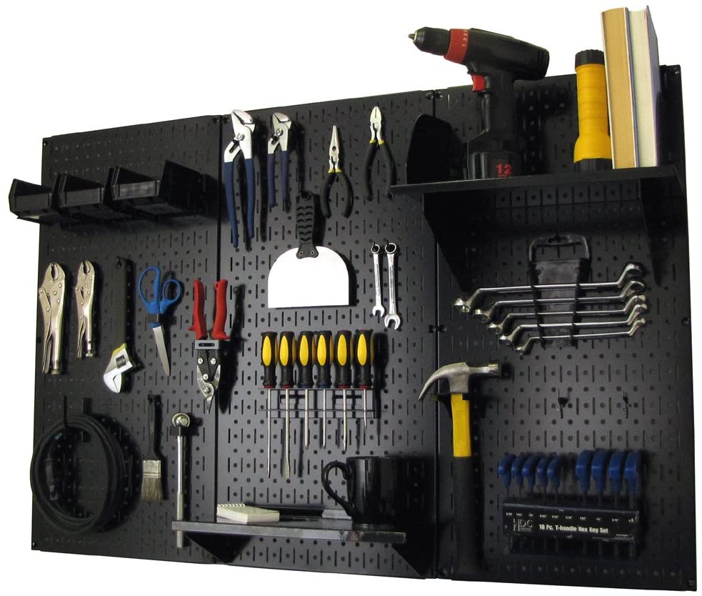 Pegboard Organizer Wall Control 4 ft. Metal Pegboard Standard Tool Storage Kit