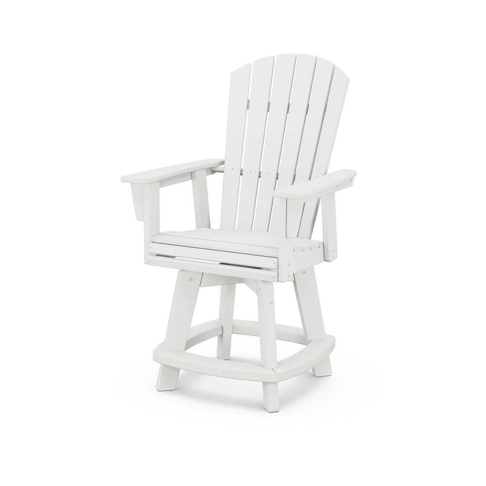 POLYWOOD Nautical Adirondack Swivel Counter Chair