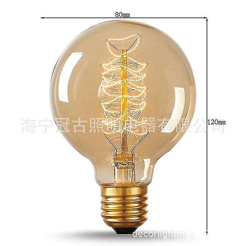 Led Edison Golden ment Bulb Halogen Bulb Equivalent G80 Retro Led Light Vintage Lamp