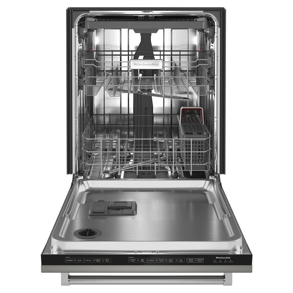 KitchenAid 24 in. Panel Ready Built-In Tall Tub Dishwasher with Stainless Steel Tub KDTE304LPA