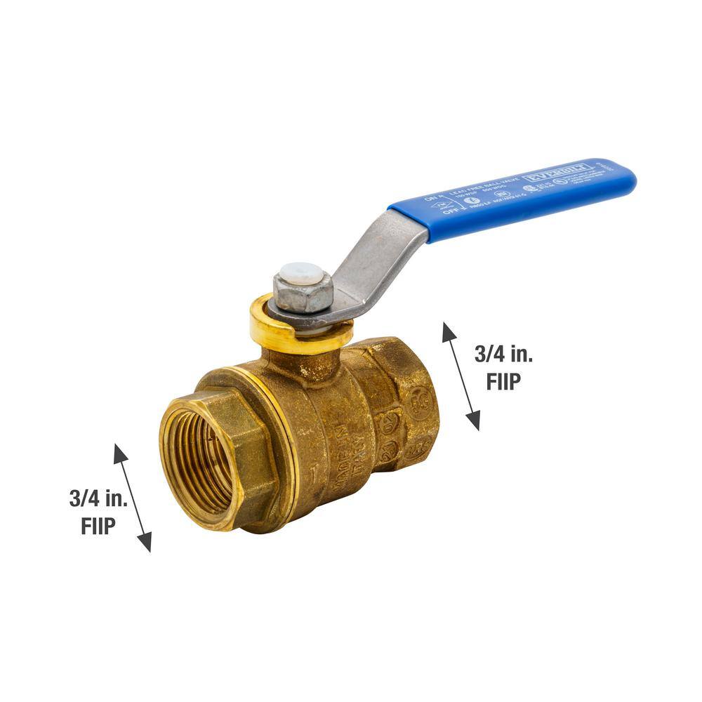 Everbilt 34 in. Brass FPT Full Port Ball Valve 107-404EB