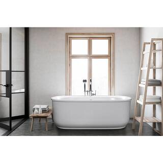 STERLING Spectacle 65.75 in. Acrylic Flatbottom Bathtub in White 95334-0