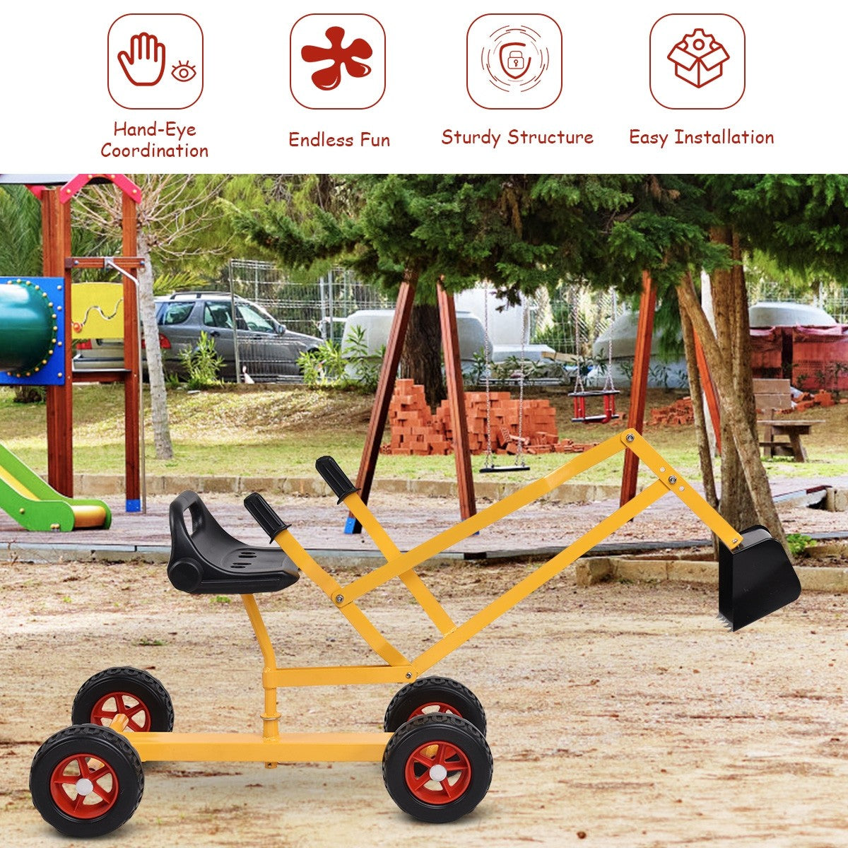 Kids Ride On Sand Digger with Wheels