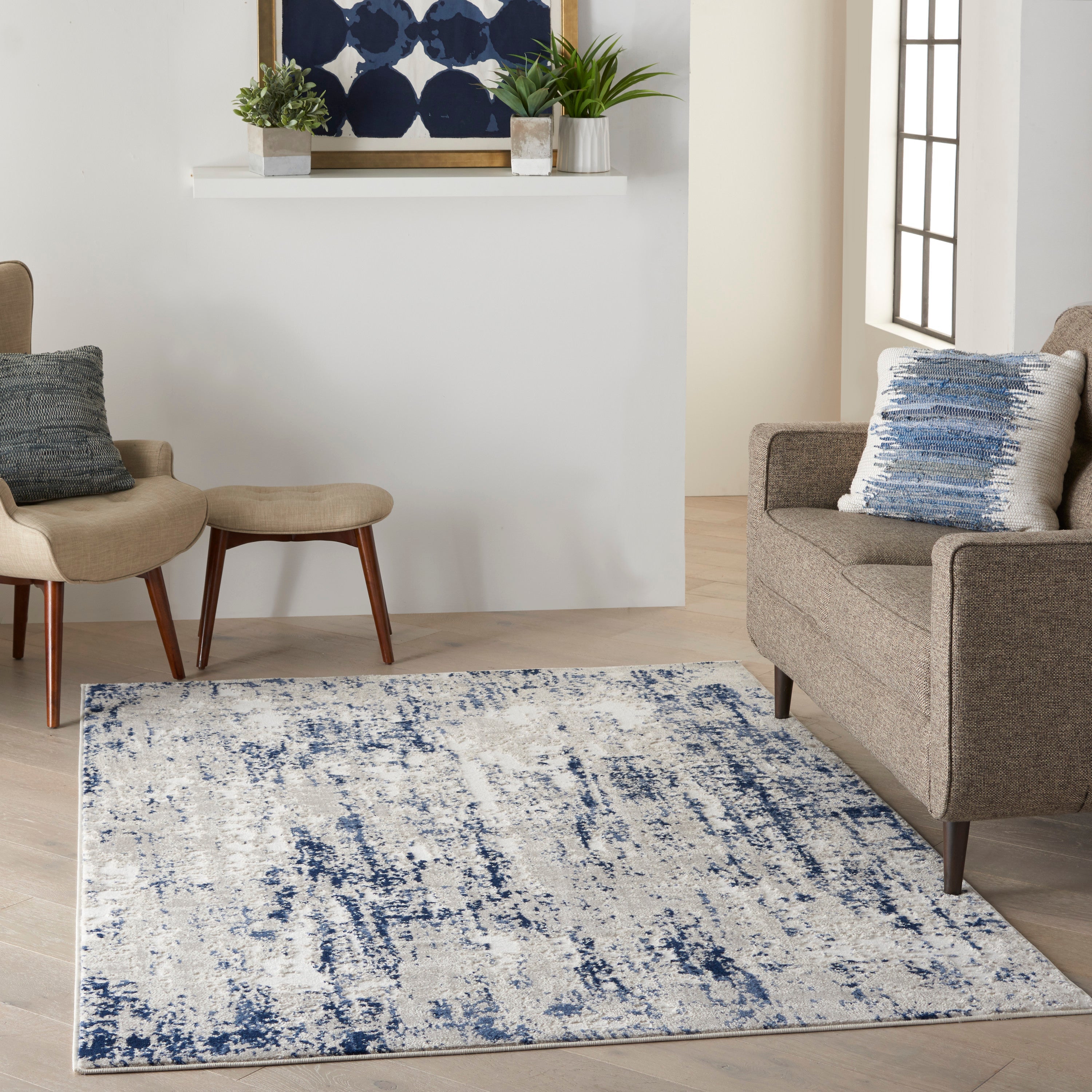 Cyrus Ivory/Navy Rug