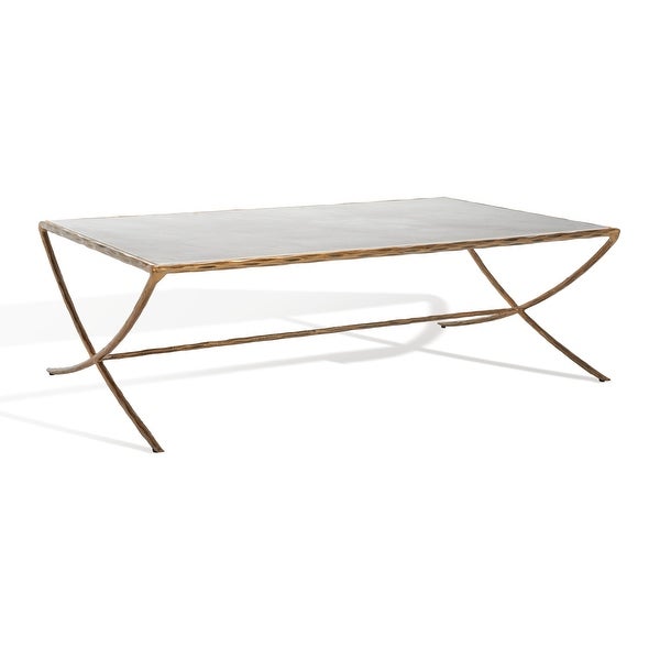 SAFAVIEH Couture Debbie Rectangle Metal Coffee Table - 48 in. W x 28 in. D x 15 in. H