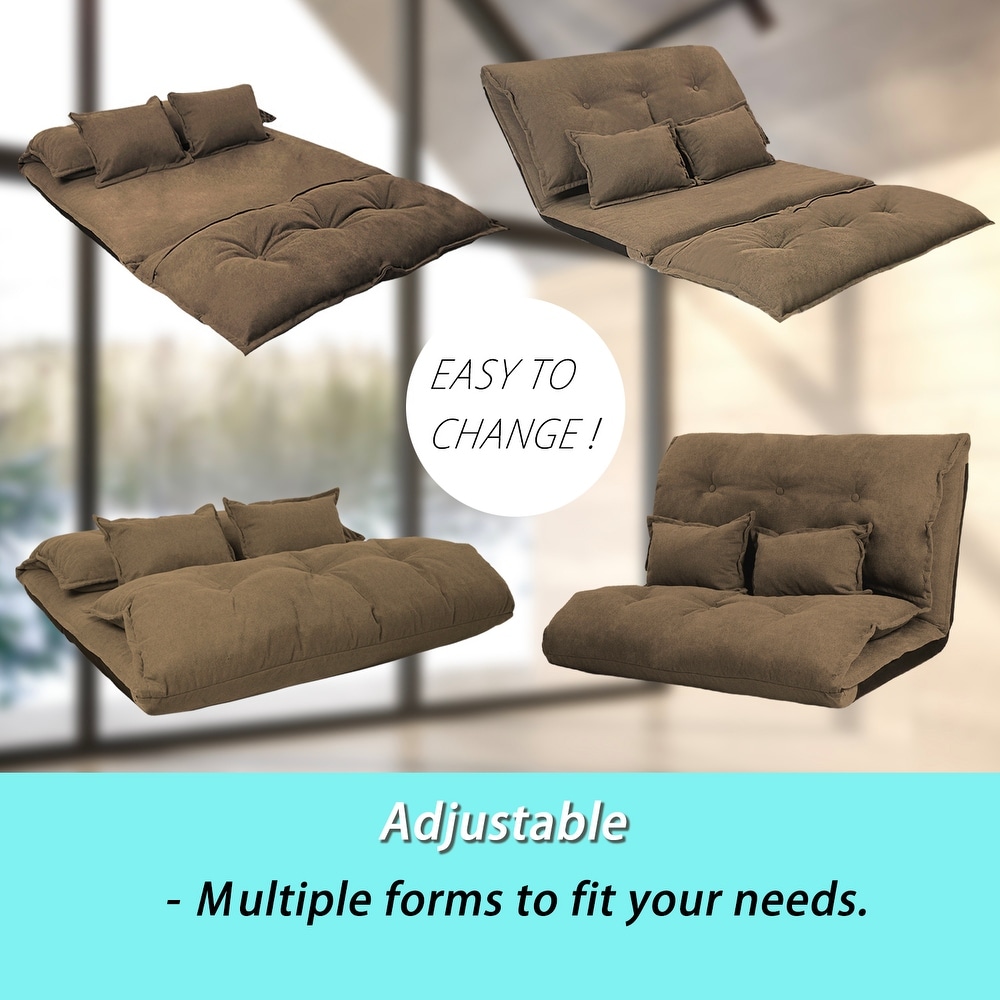 Contemporary and Adaptable Sofa Bed Set with Floor Placement  2 Pillows