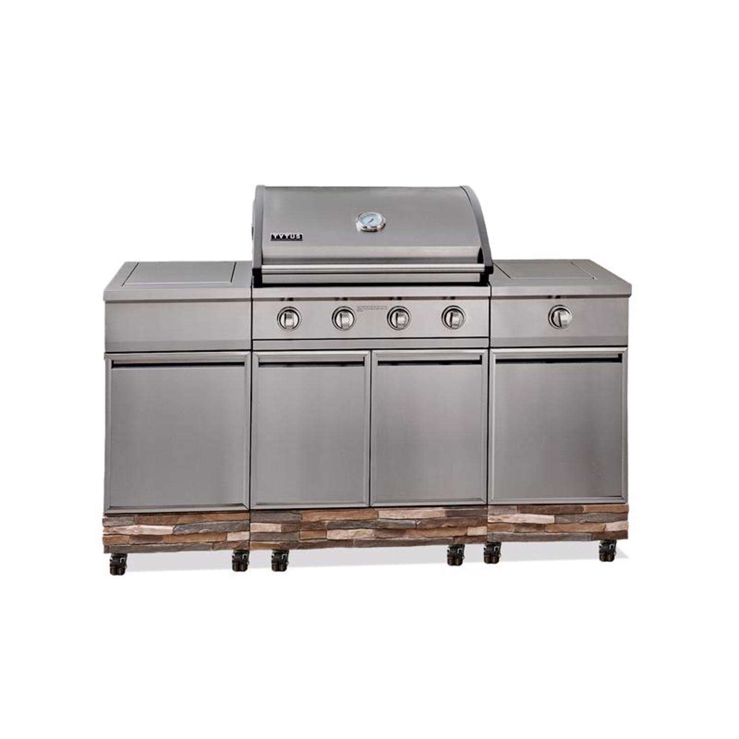 TYTUS 4 Burner Liquid Propane Grill Silver